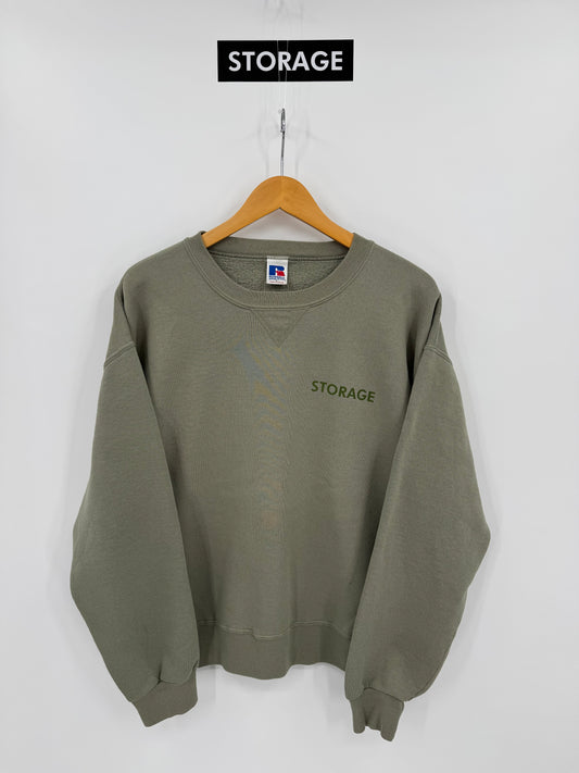 【古着】Russell Athletic 90s "STORAGE" Print Sweat Shirt