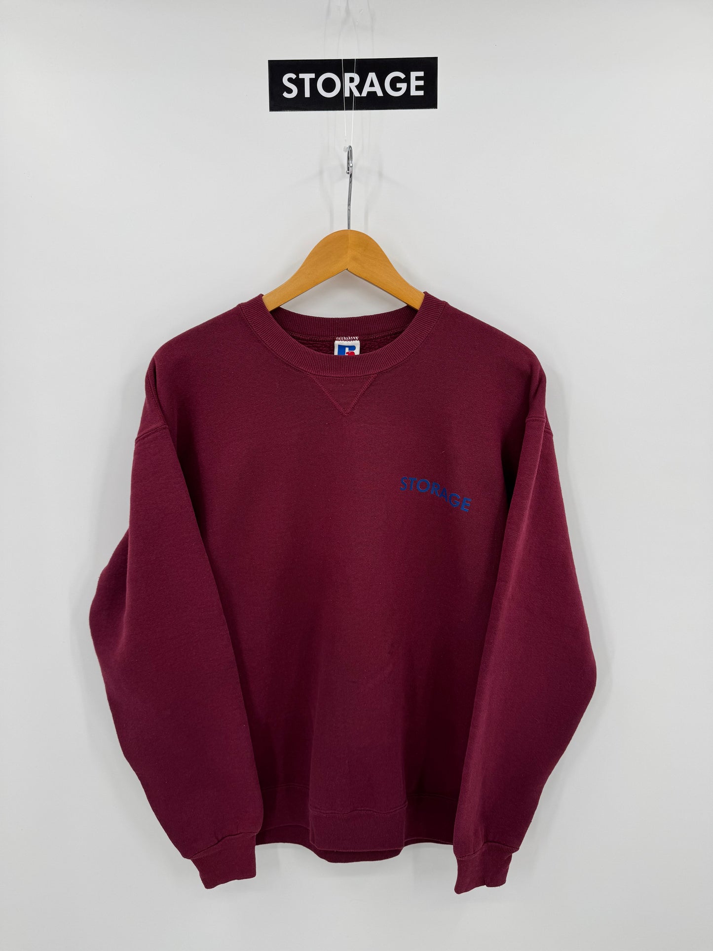 【古着】Russell Athletic 90s "STORAGE" Print Sweat Shirt
