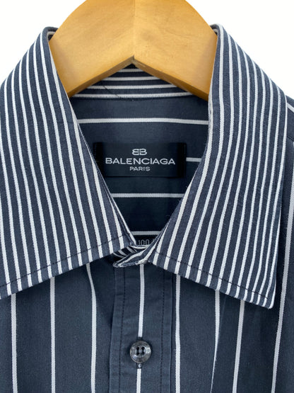 【古着】BALENCIAGA stripe design Shirt L