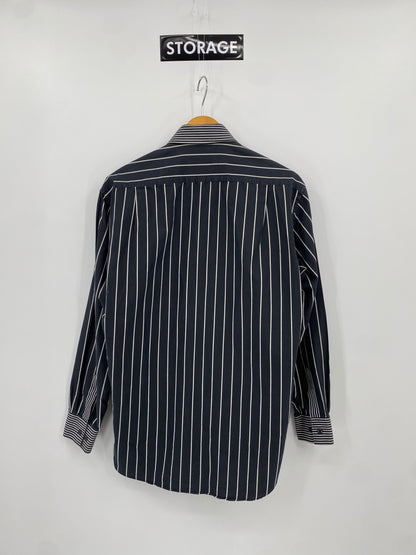 【古着】BALENCIAGA stripe design Shirt L