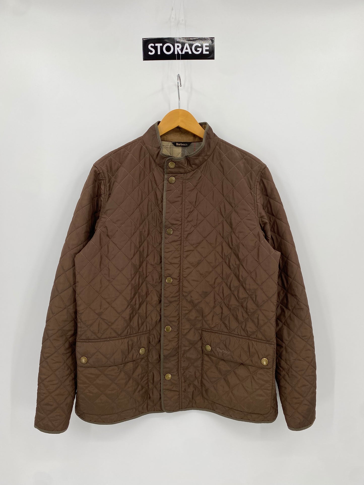 【古着】Barbour Dress Tartan Quilt Jacket L