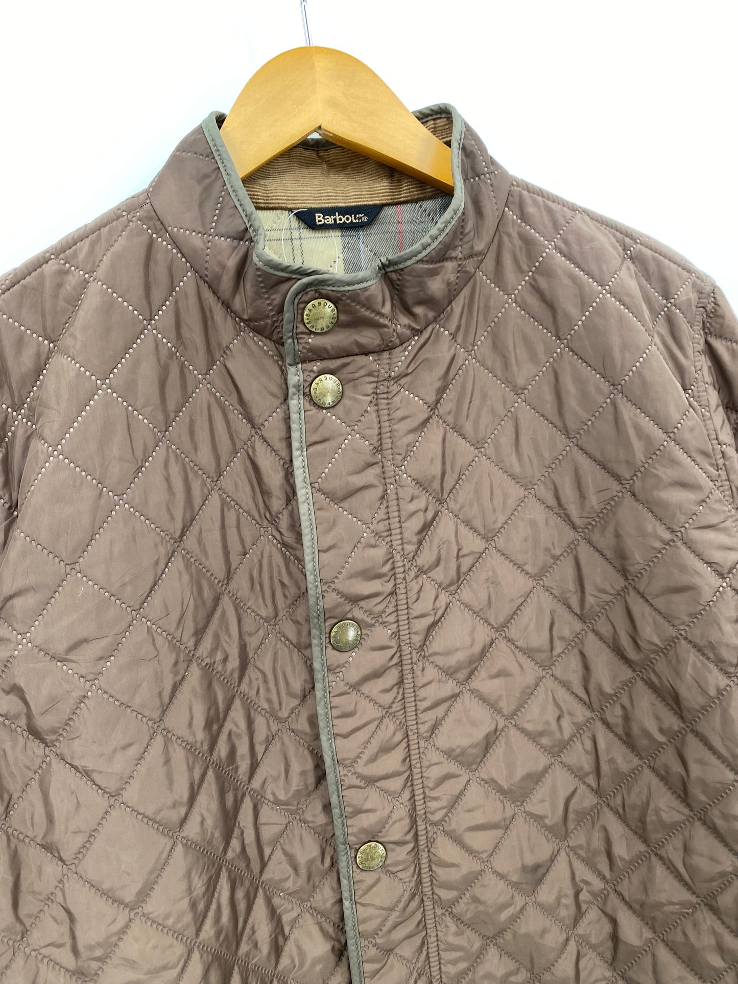 【古着】Barbour Dress Tartan Quilt Jacket L