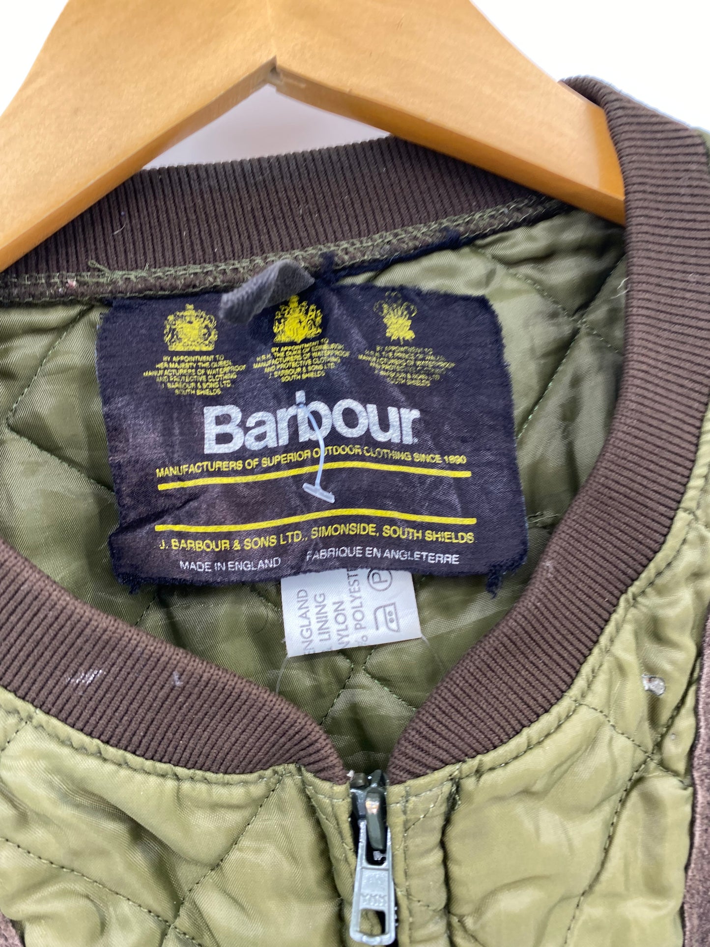 【古着】Barbour Quilt Vest L