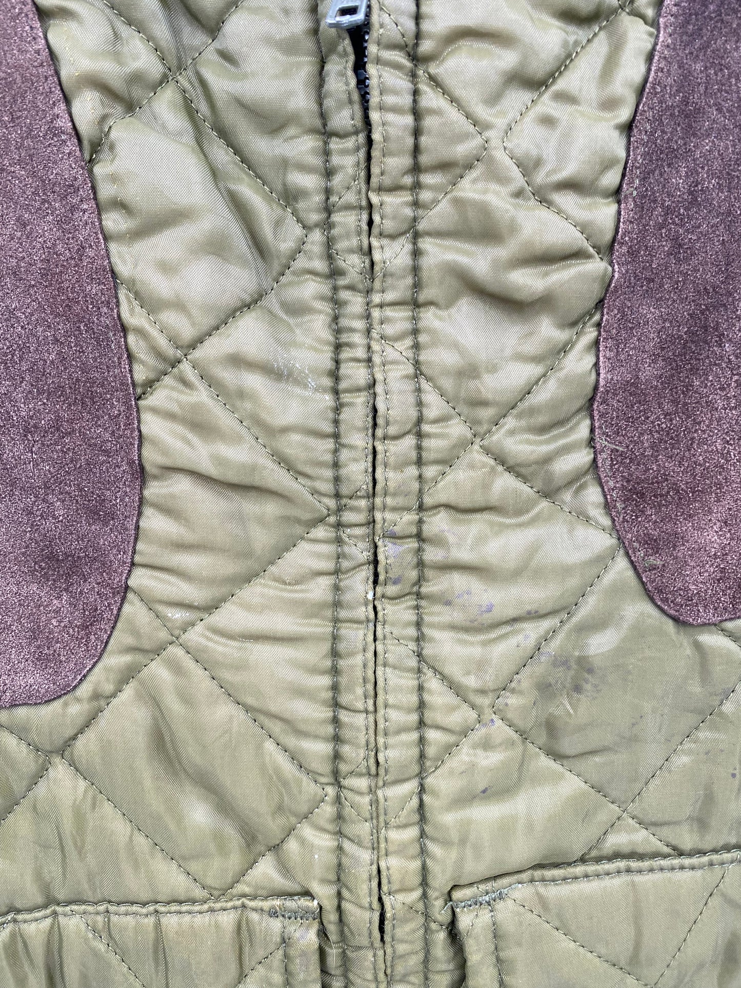 【古着】Barbour Quilt Vest L