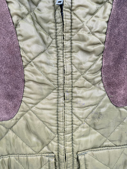 【古着】Barbour Quilt Vest L