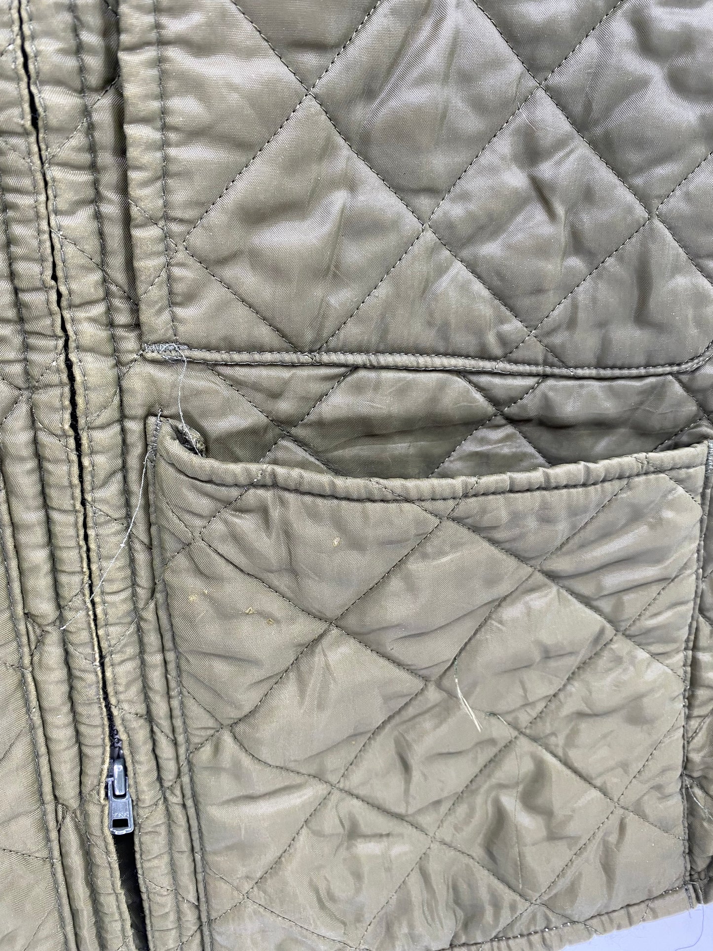 【古着】Barbour Quilt Vest L