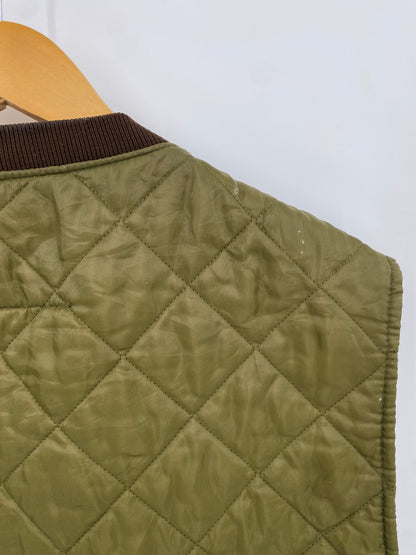 【古着】Barbour Quilt Vest L
