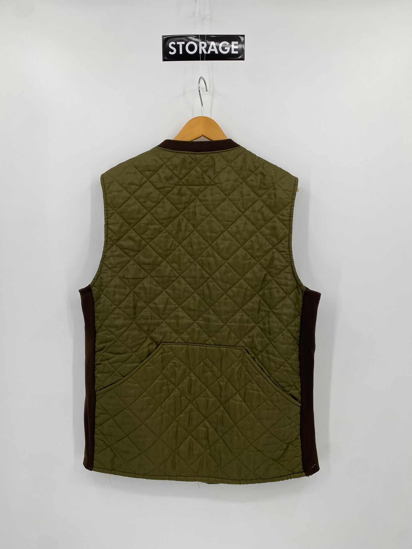 【古着】Barbour Quilt Vest L
