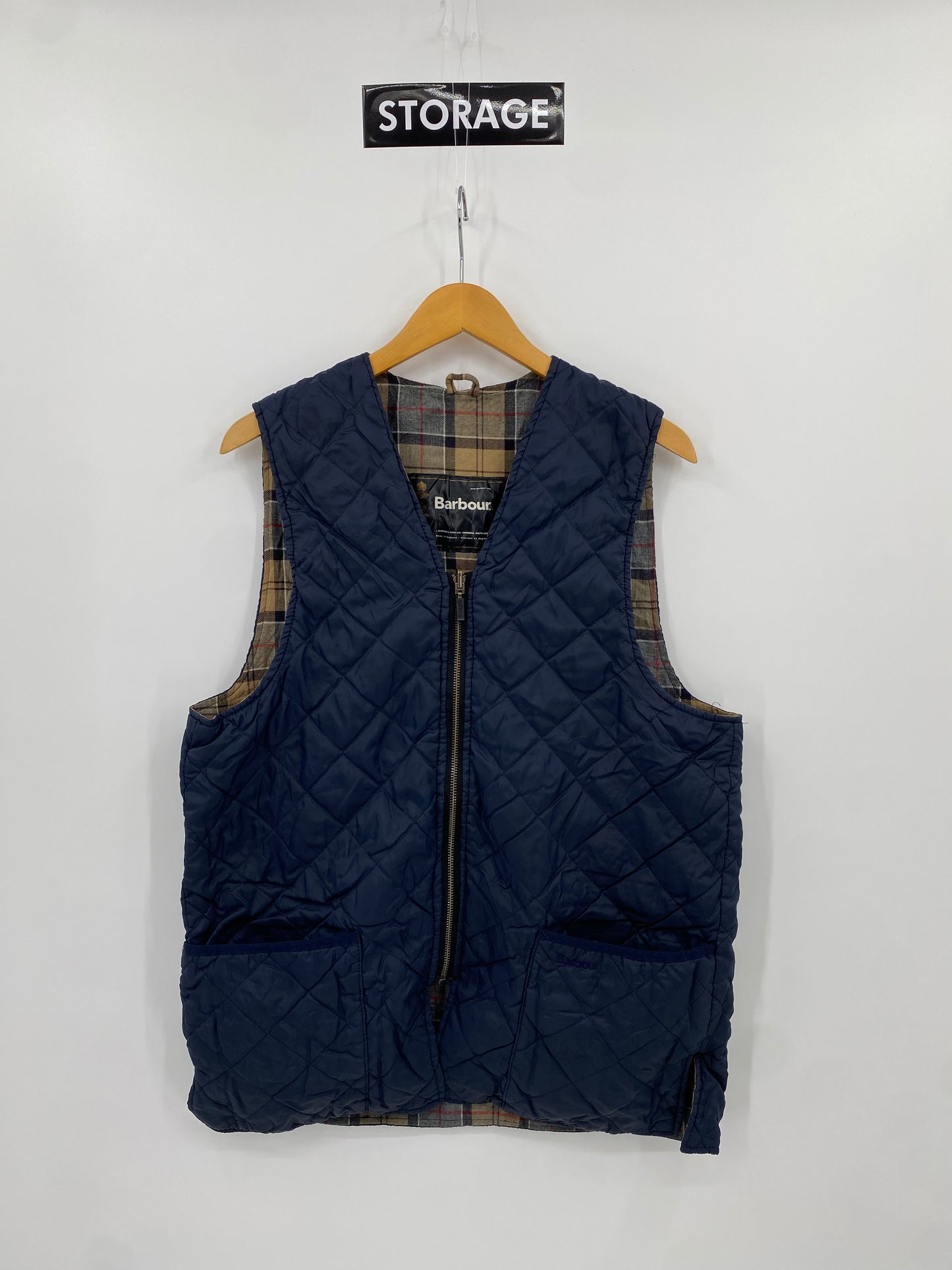 【古着】Barbour WAIST CORT Quilt Vest
