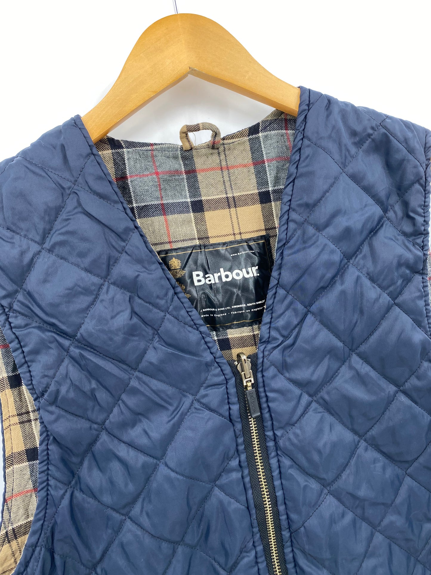 【古着】Barbour WAIST CORT Quilt Vest