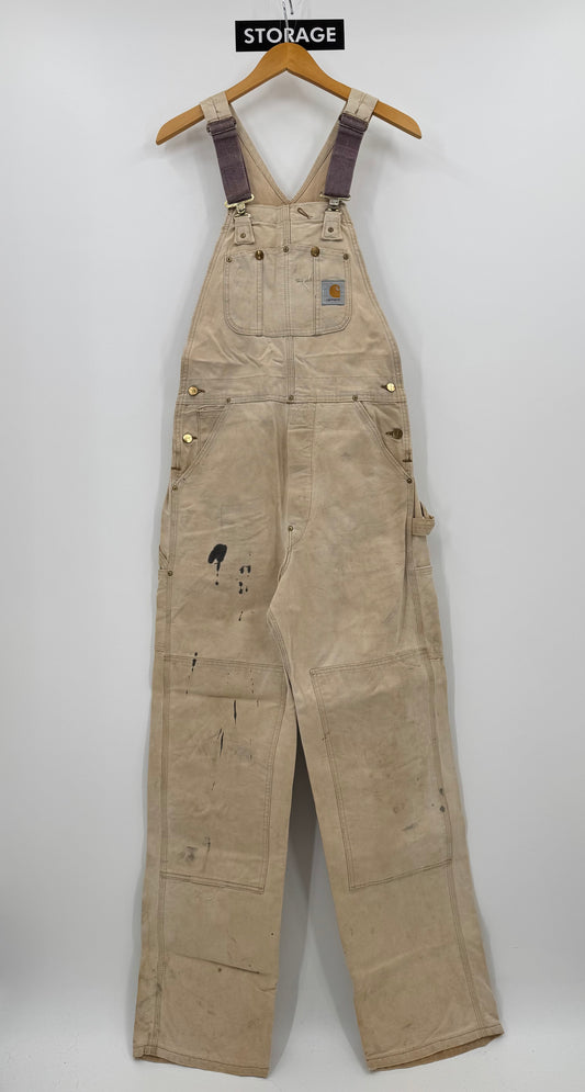 【古着】carhartt BIB OVERALL COTTON DUCK 32/34
