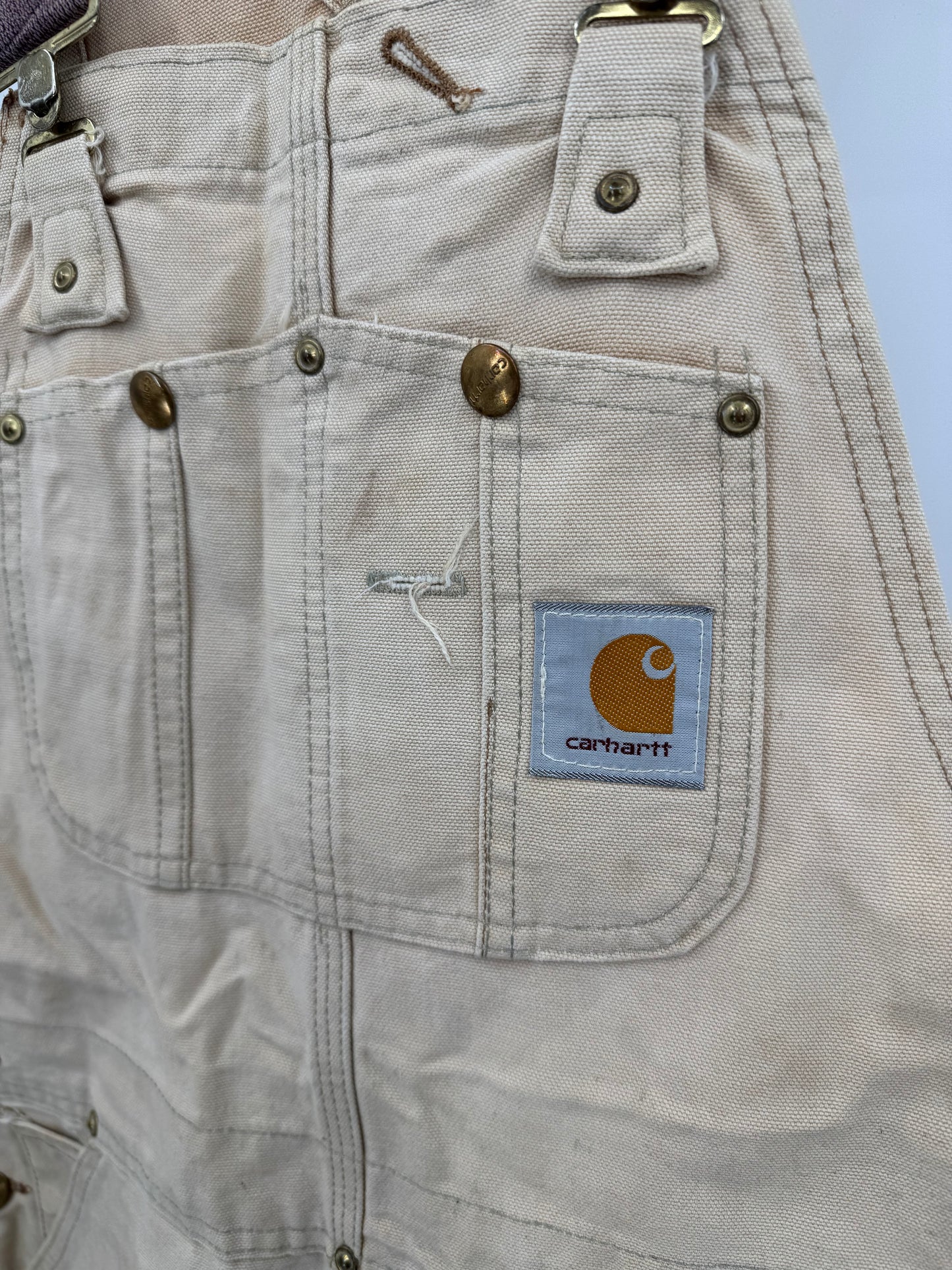【古着】carhartt BIB OVERALL COTTON DUCK 32/34