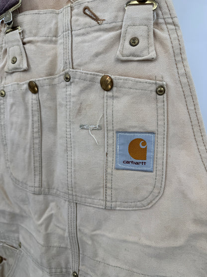 【古着】carhartt BIB OVERALL COTTON DUCK 32/34