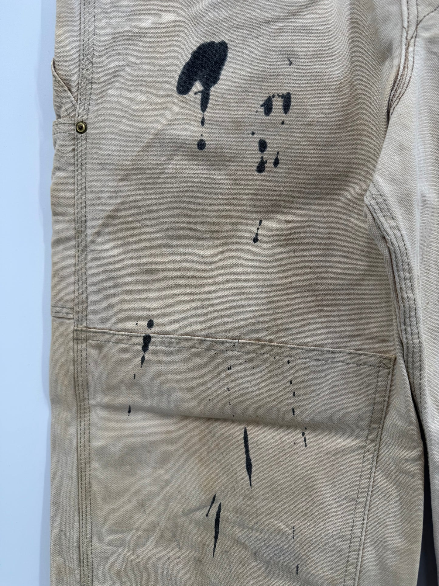 【古着】carhartt BIB OVERALL COTTON DUCK 32/34