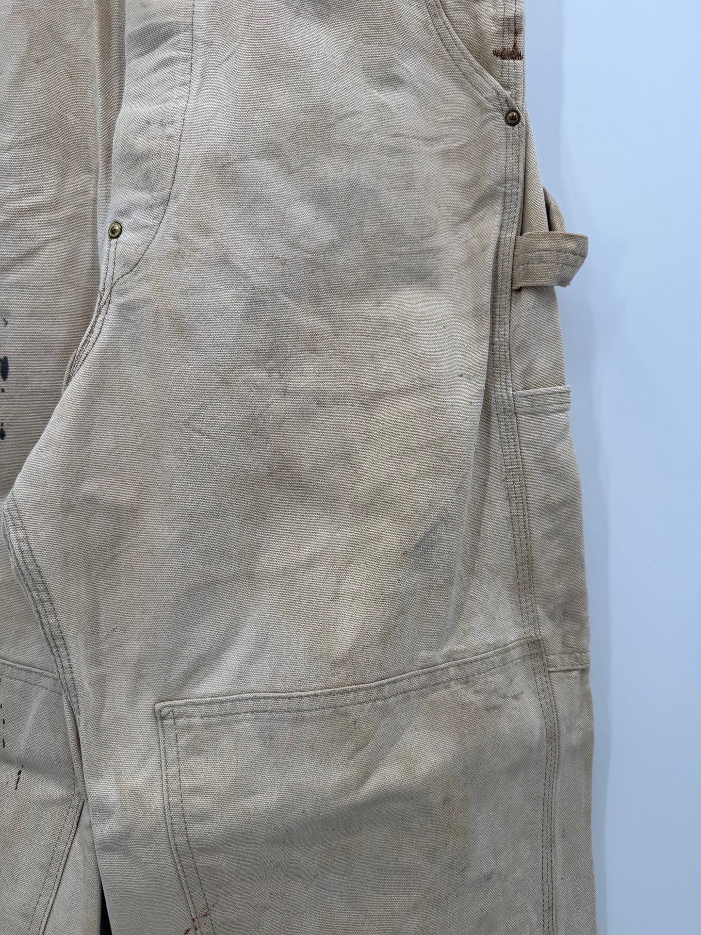 【古着】carhartt BIB OVERALL COTTON DUCK 32/34
