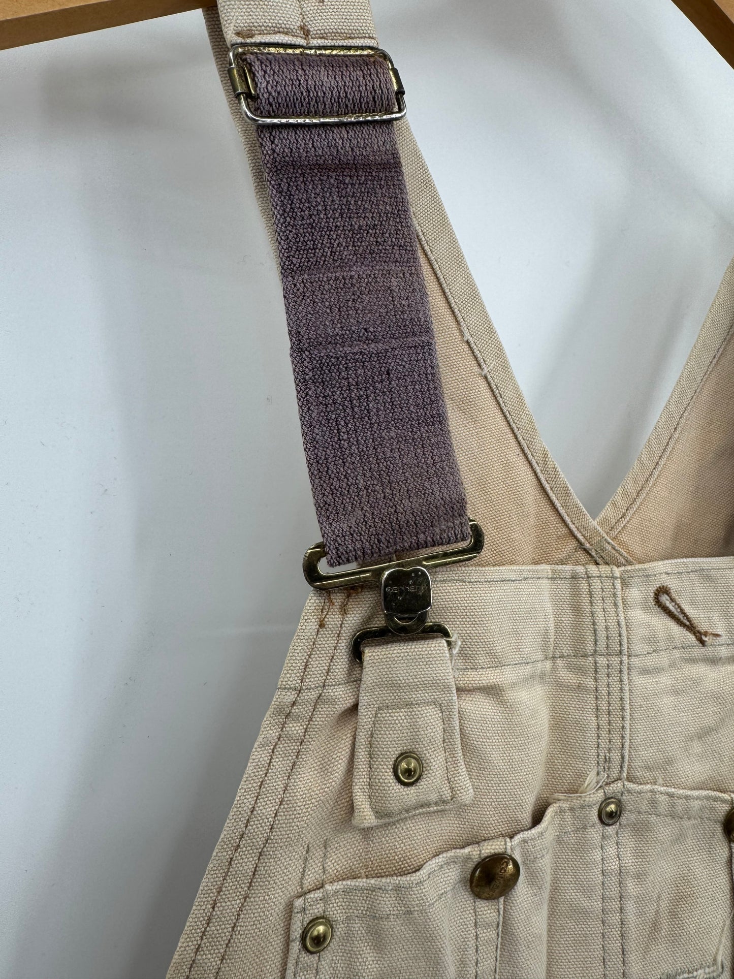 【古着】carhartt BIB OVERALL COTTON DUCK 32/34