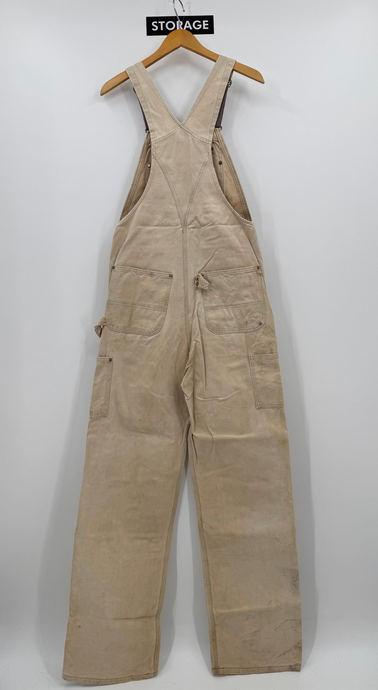 【古着】carhartt BIB OVERALL COTTON DUCK 32/34