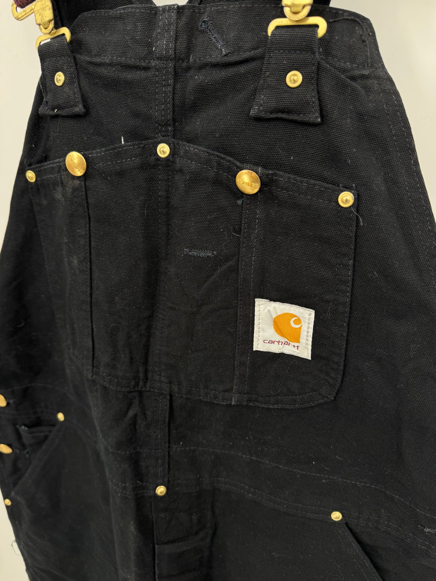【古着】carhartt BIB OVERALL COTTON DUCK 38/34