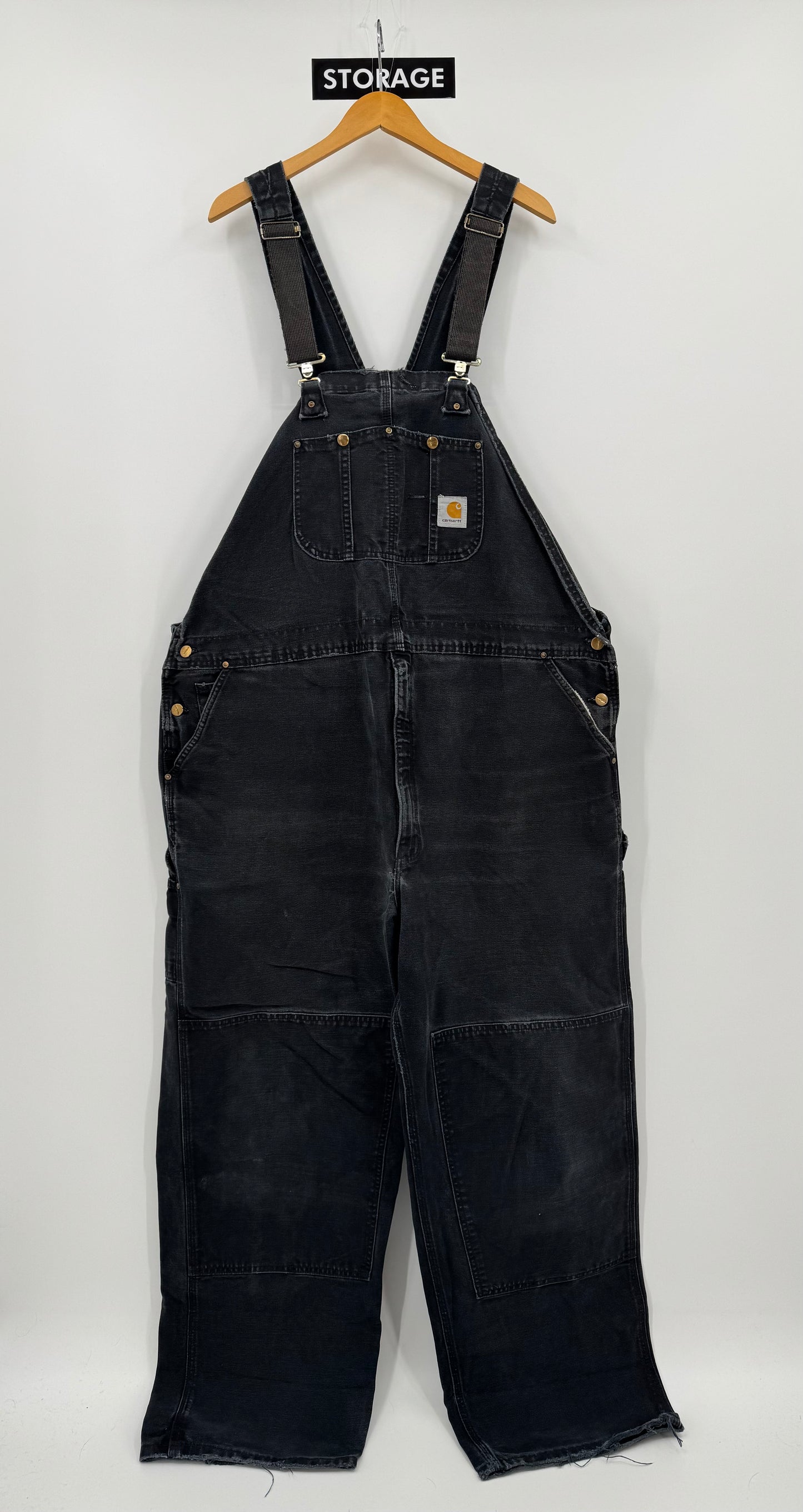 【古着】carhartt BIB OVERALL COTTON DUCK 50/32