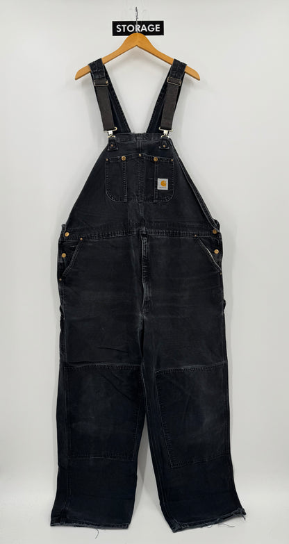 【古着】carhartt BIB OVERALL COTTON DUCK 50/32