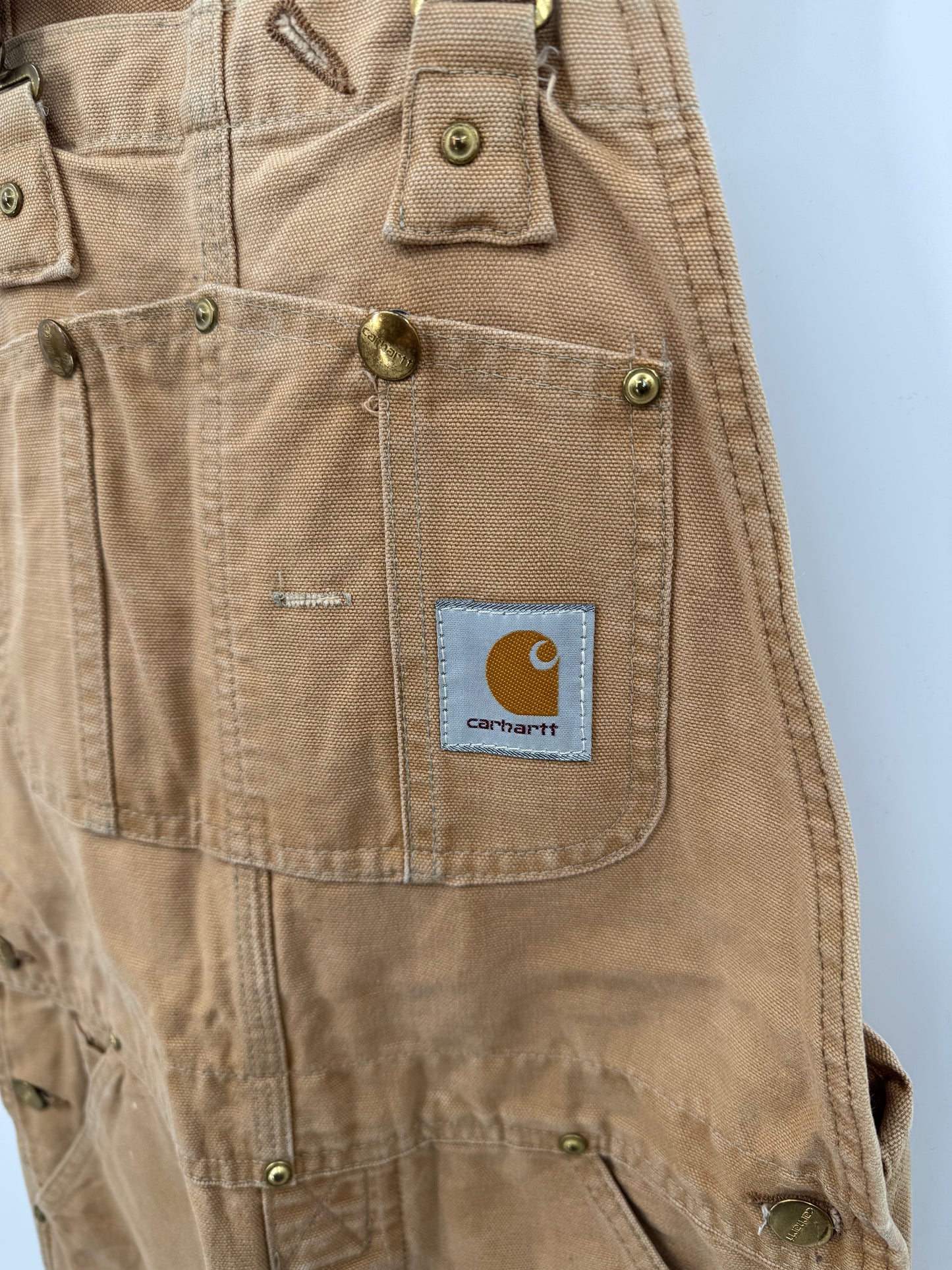 【古着】carhartt BIB OVERALL COTTON DUCK 30/34