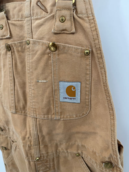 【古着】carhartt BIB OVERALL COTTON DUCK 30/34