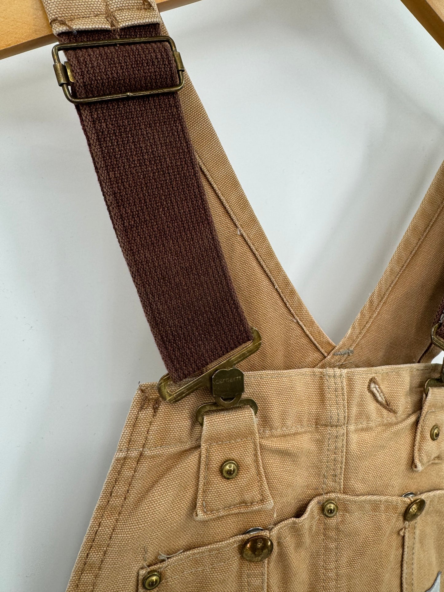 【古着】carhartt BIB OVERALL COTTON DUCK 30/34