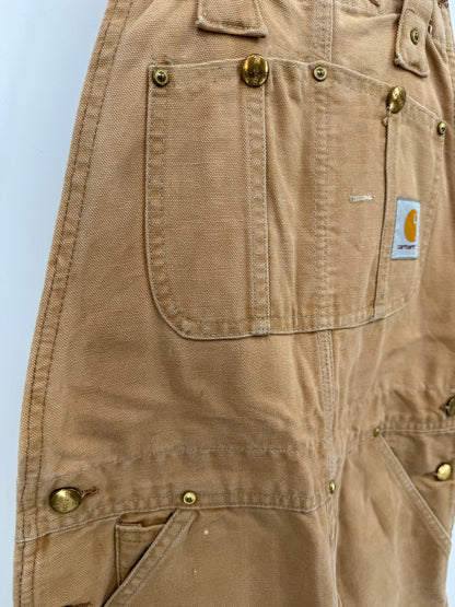 【古着】carhartt BIB OVERALL COTTON DUCK 30/34