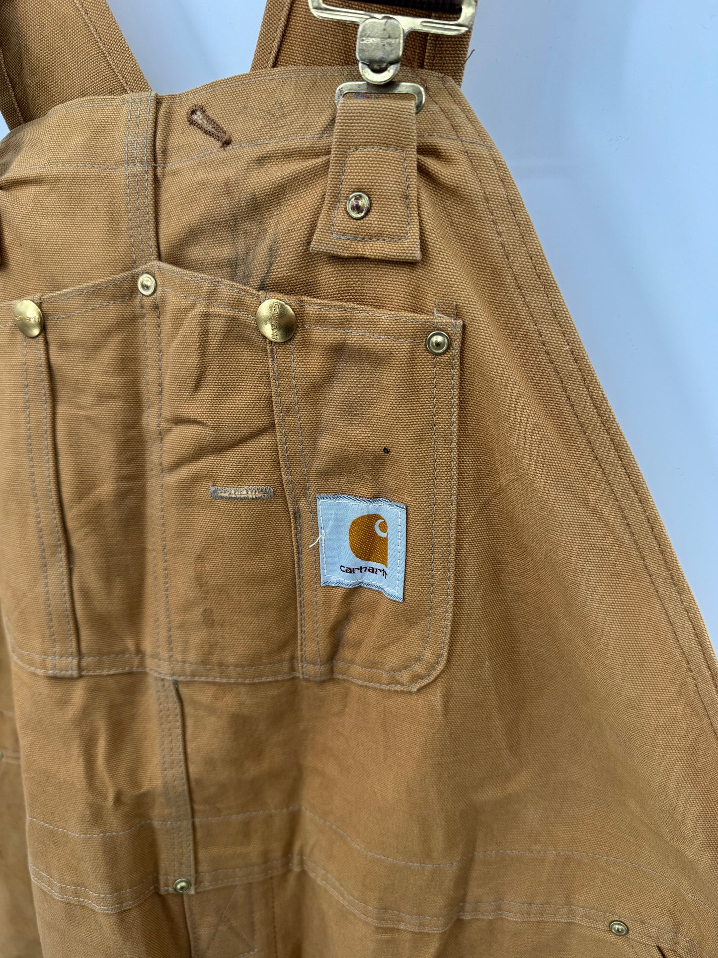 【古着】carhartt BIB OVERALL COTTON DUCK 50/30