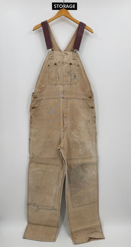 【古着】carhartt BIB OVERALL COTTON DUCK 42/36