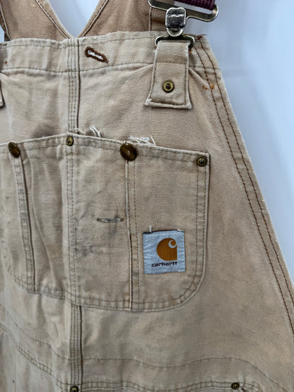 【古着】carhartt BIB OVERALL COTTON DUCK 42/36