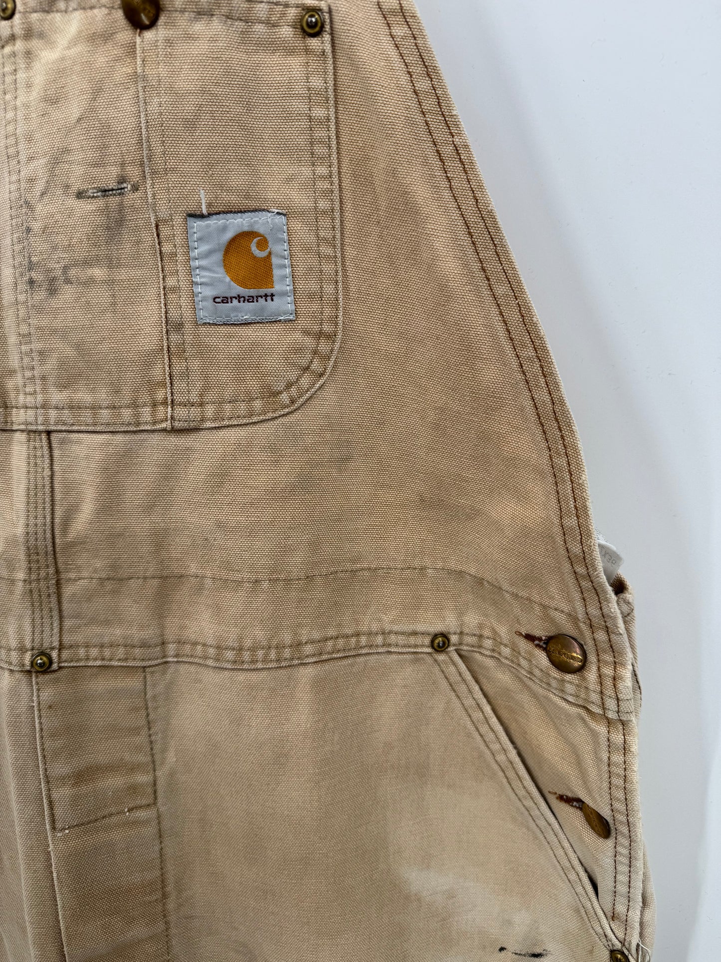 【古着】carhartt BIB OVERALL COTTON DUCK 42/36