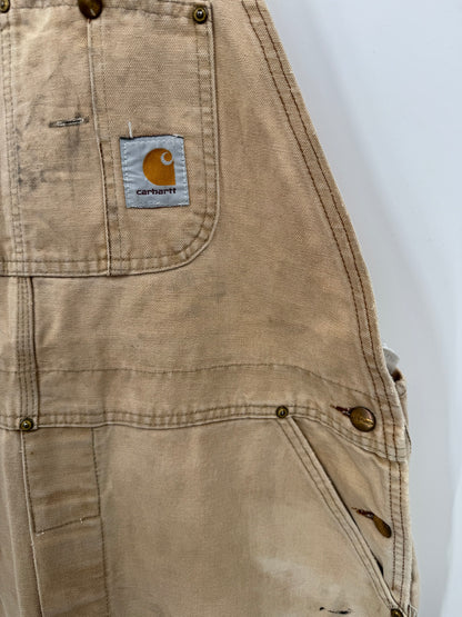 【古着】carhartt BIB OVERALL COTTON DUCK 42/36