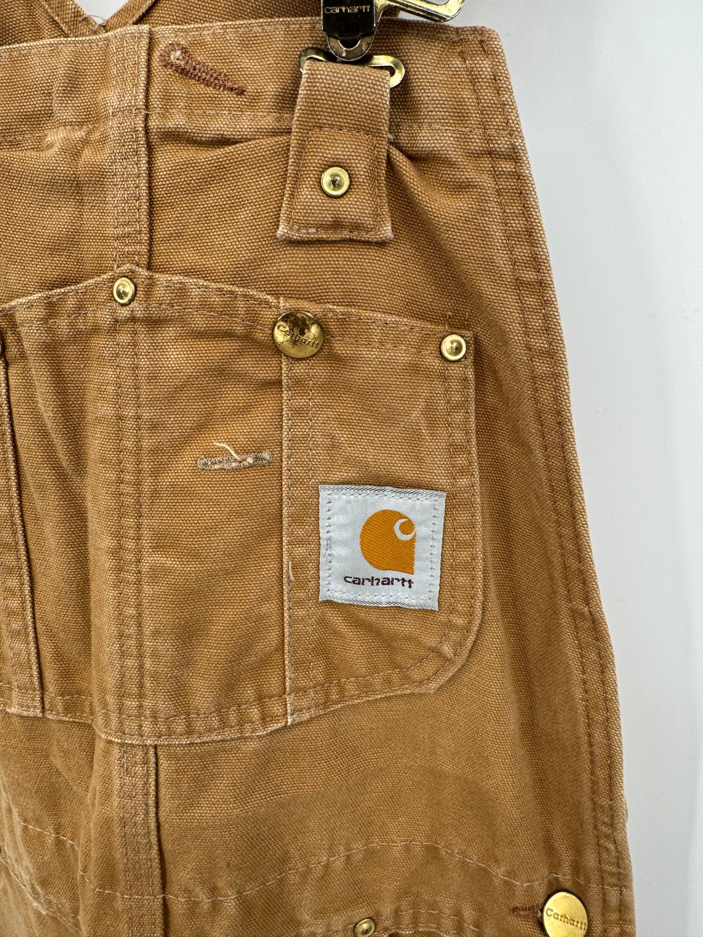 【古着】carhartt BIB OVERALL COTTON DUCK 30/34
