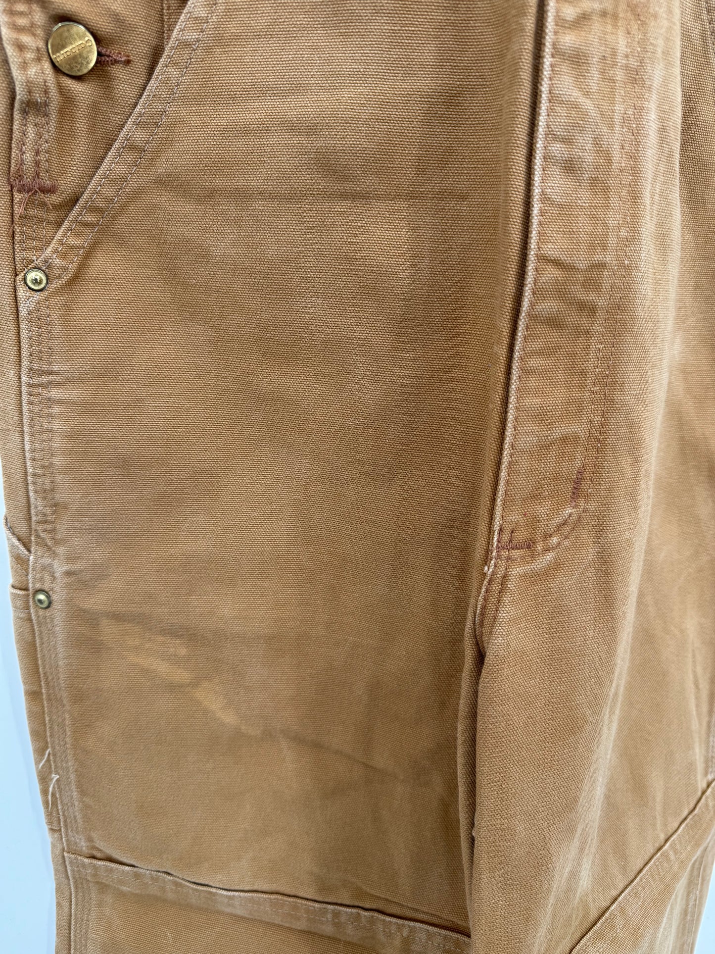 【古着】carhartt BIB OVERALL COTTON DUCK 30/34