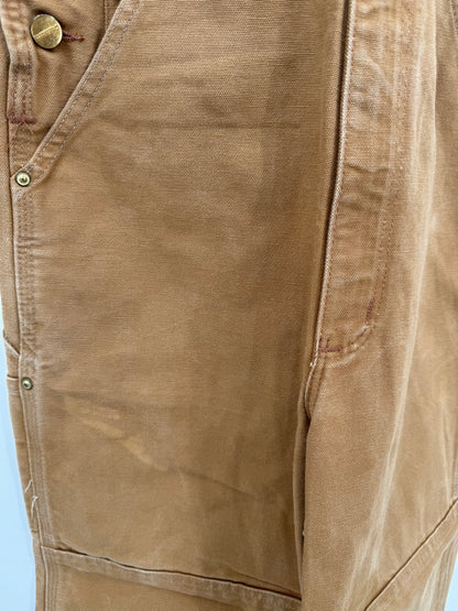 【古着】carhartt BIB OVERALL COTTON DUCK 30/34