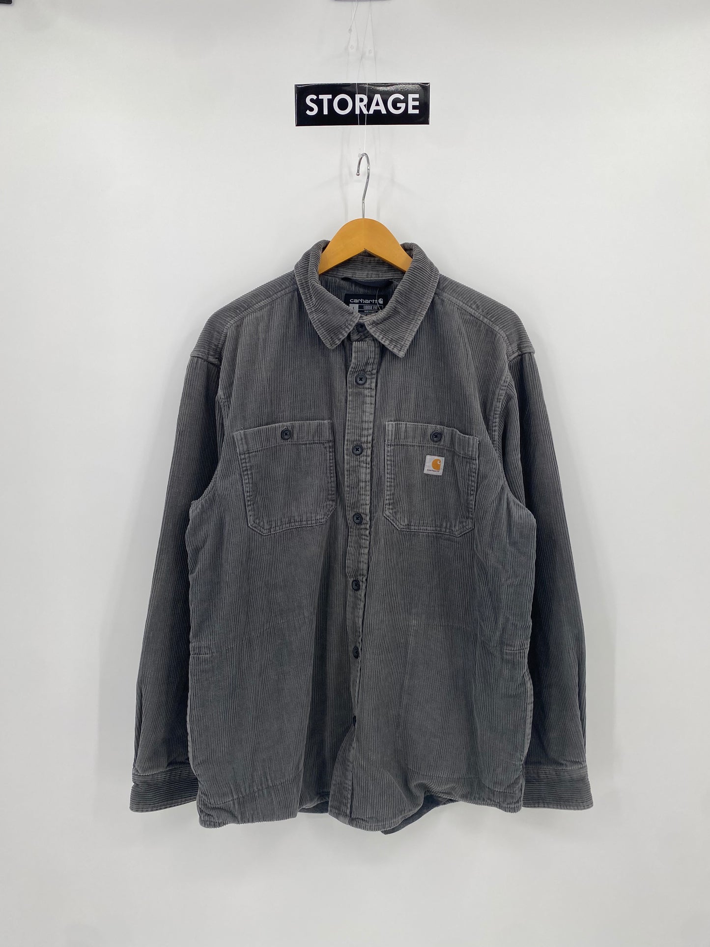 【古着】carhartt corduroy Shirt L