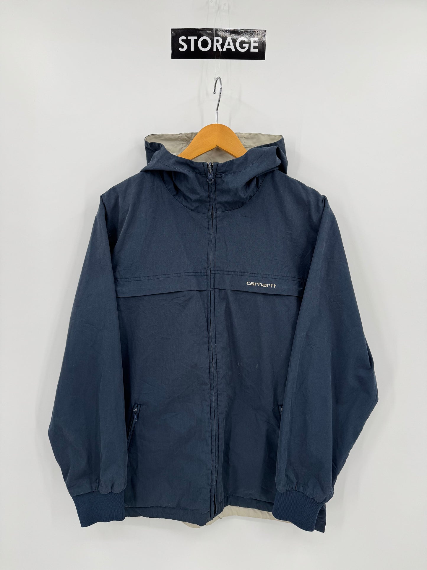 【古着】carhartt Hooded Jacket reversible M