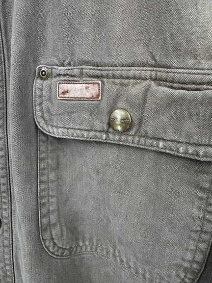【古着】carhartt Heavyweight Cotton Fleece Shirt S
