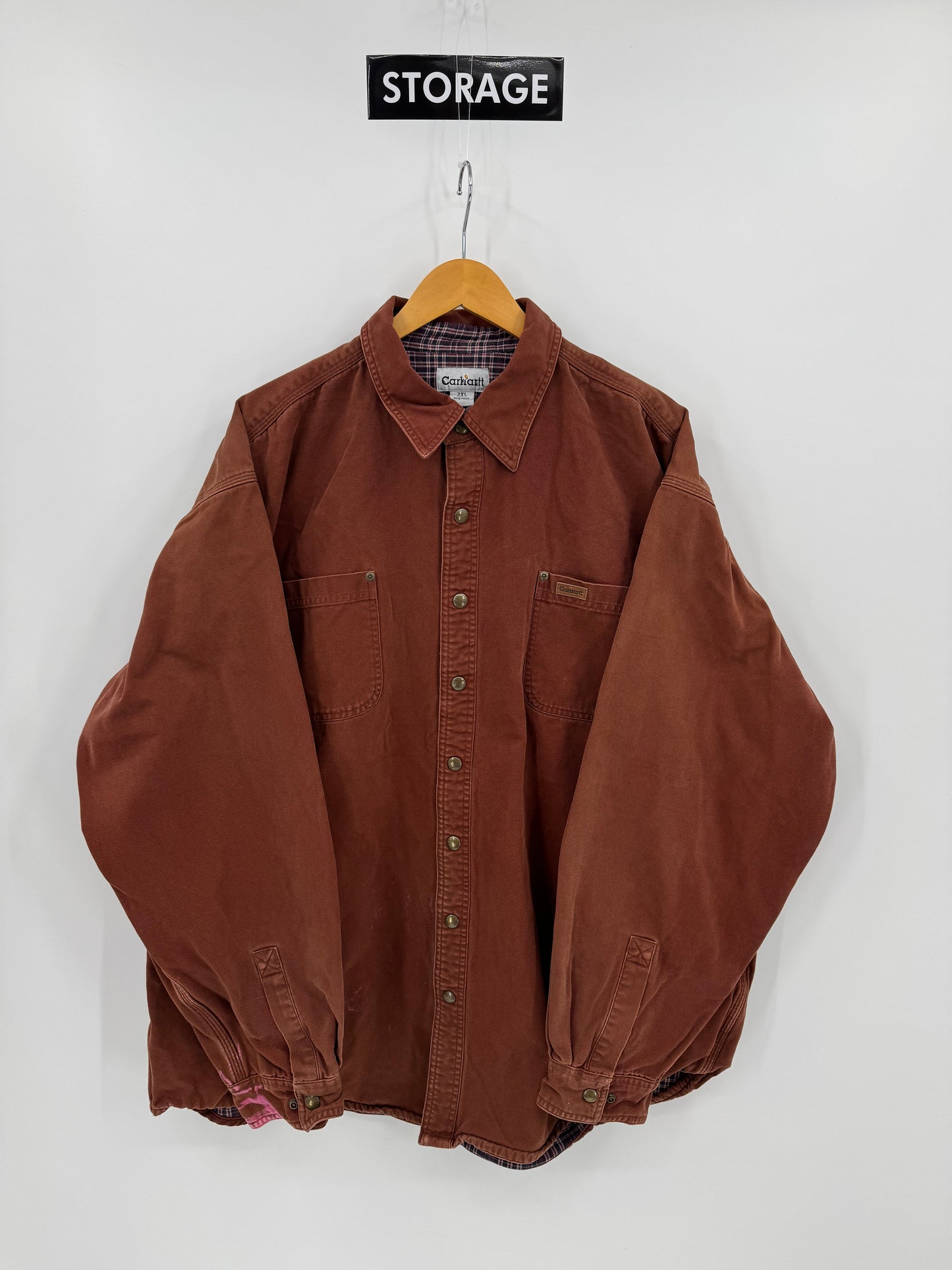 【古着】carhartt Duck Work Shirt 2XL