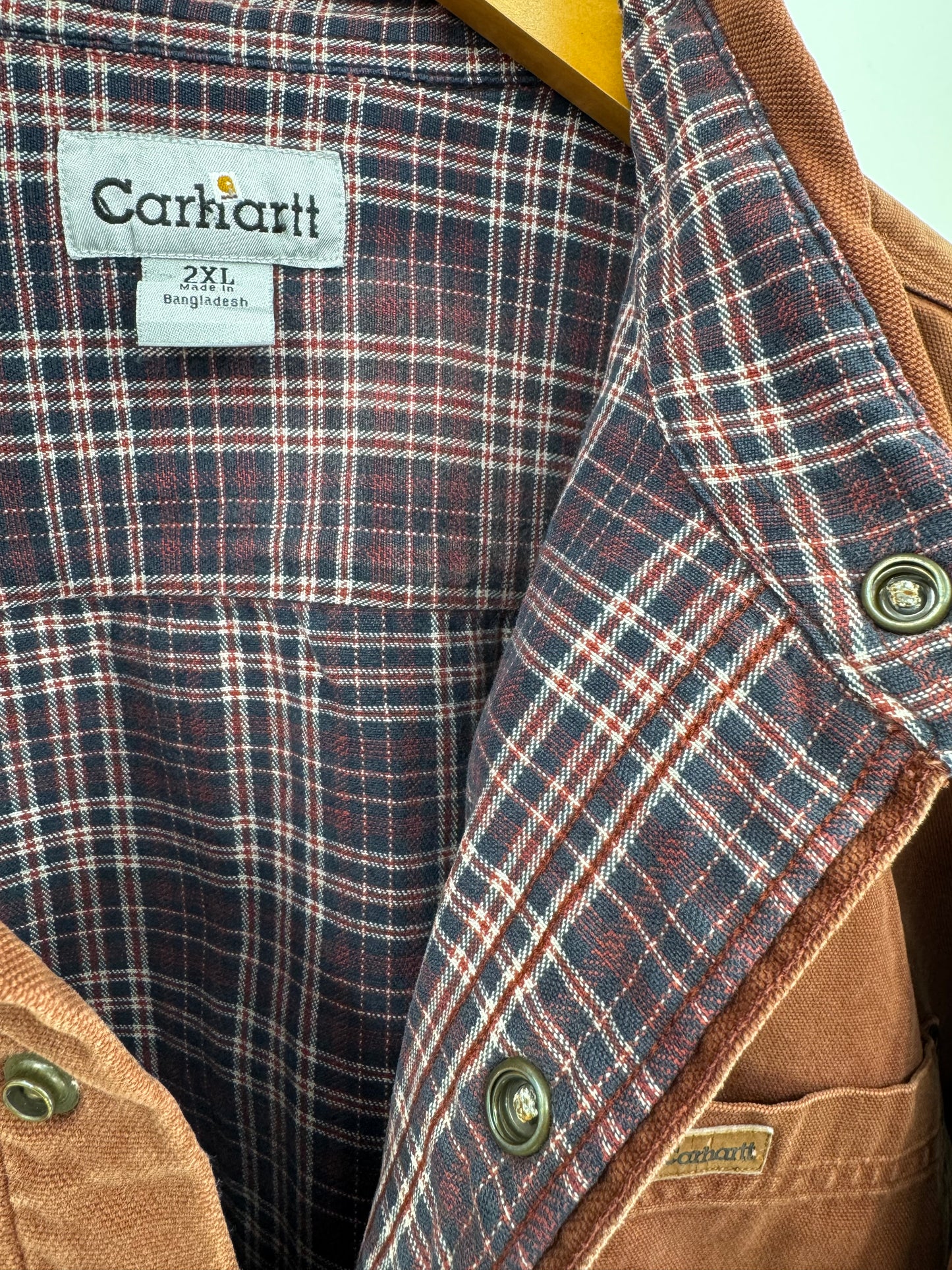 【古着】carhartt Duck Work Shirt 2XL