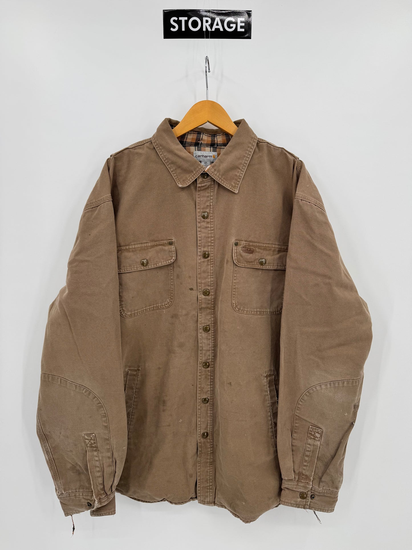 【古着】carhartt Duck Work Shirt Jacket 2XL TALL