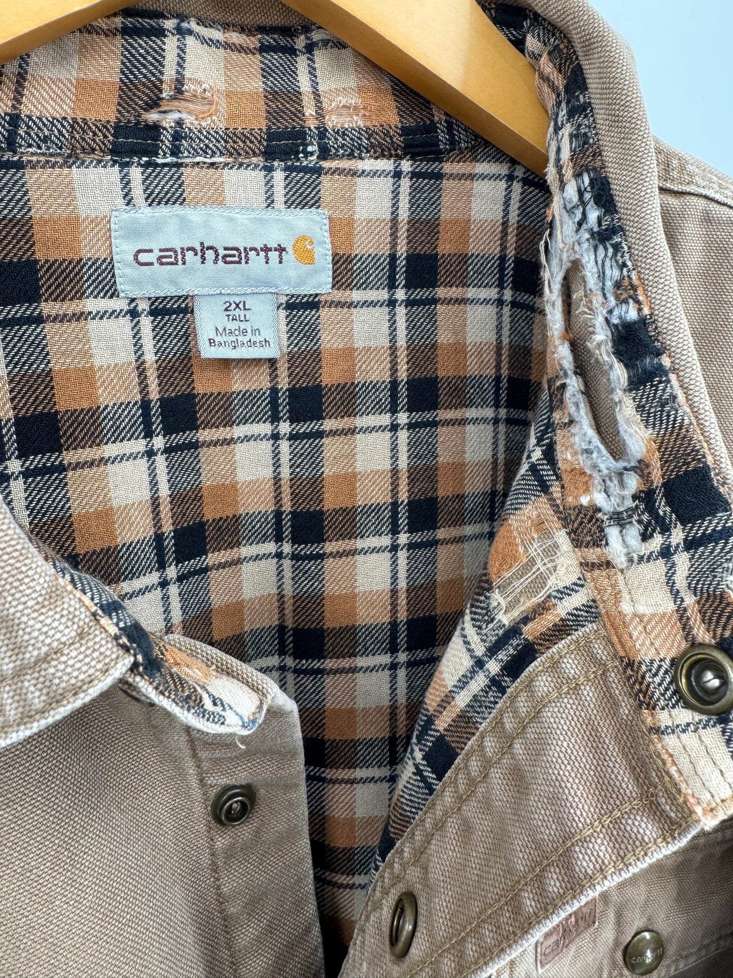 【古着】carhartt Duck Work Shirt Jacket 2XL TALL