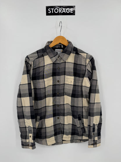 【古着】carhartt Cotton Fleece Flannel Shirt M