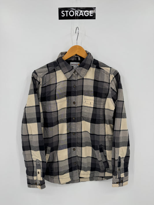 【古着】carhartt Cotton Fleece Flannel Shirt M