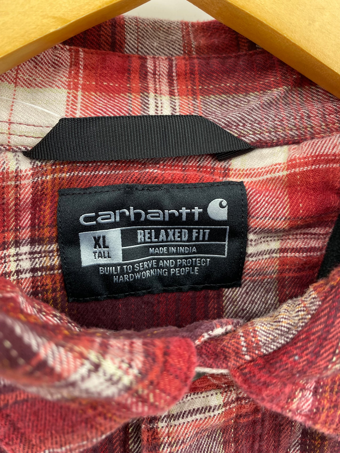 【古着】carhartt Cotton Fleece Flannel Shirt XL TALL