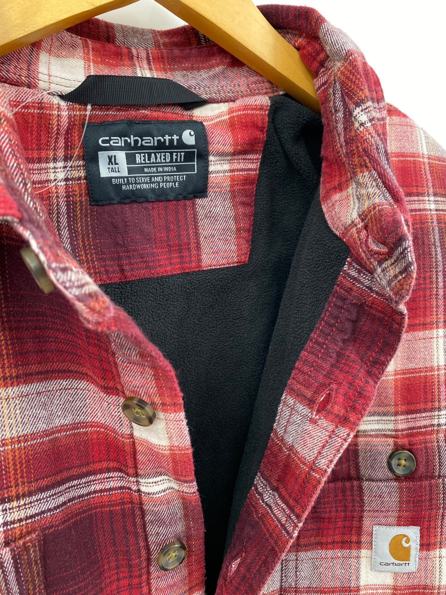 【古着】carhartt Cotton Fleece Flannel Shirt XL TALL