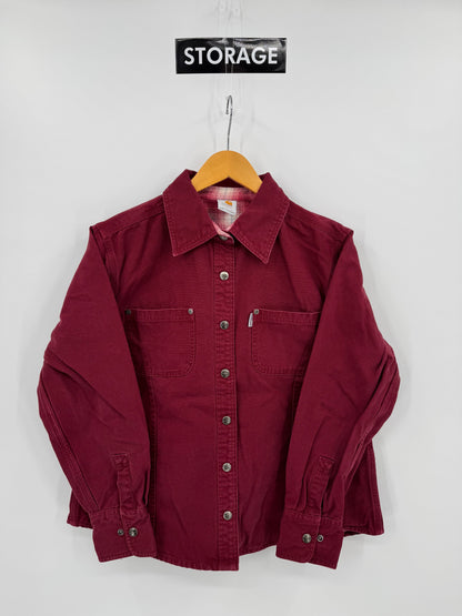 【古着】carhartt Duck Work Shirt WOMEN L