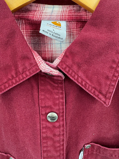 【古着】carhartt Duck Work Shirt WOMEN L