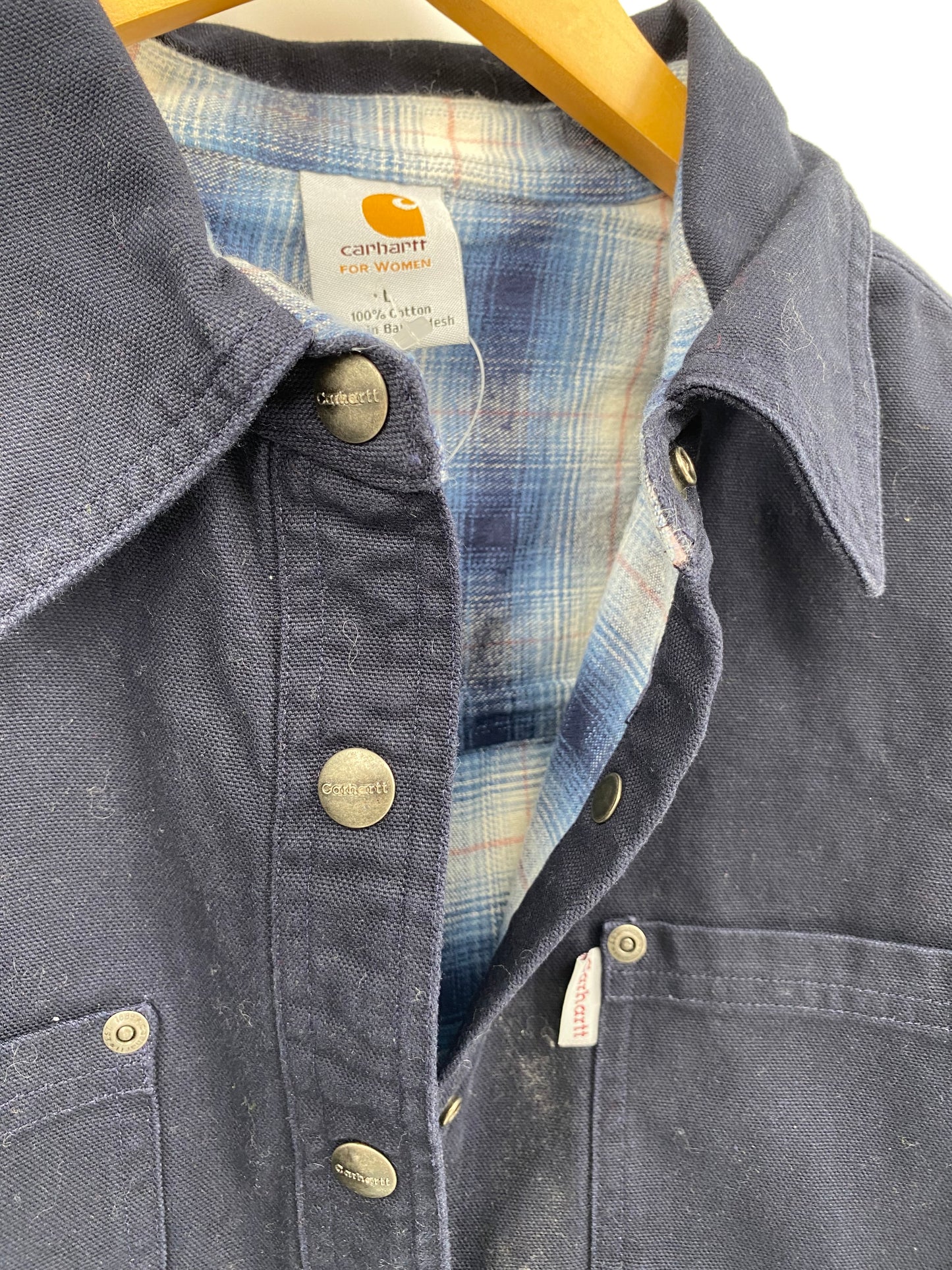 【古着】carhartt Duck Work Shirt Jacket WOMEN L